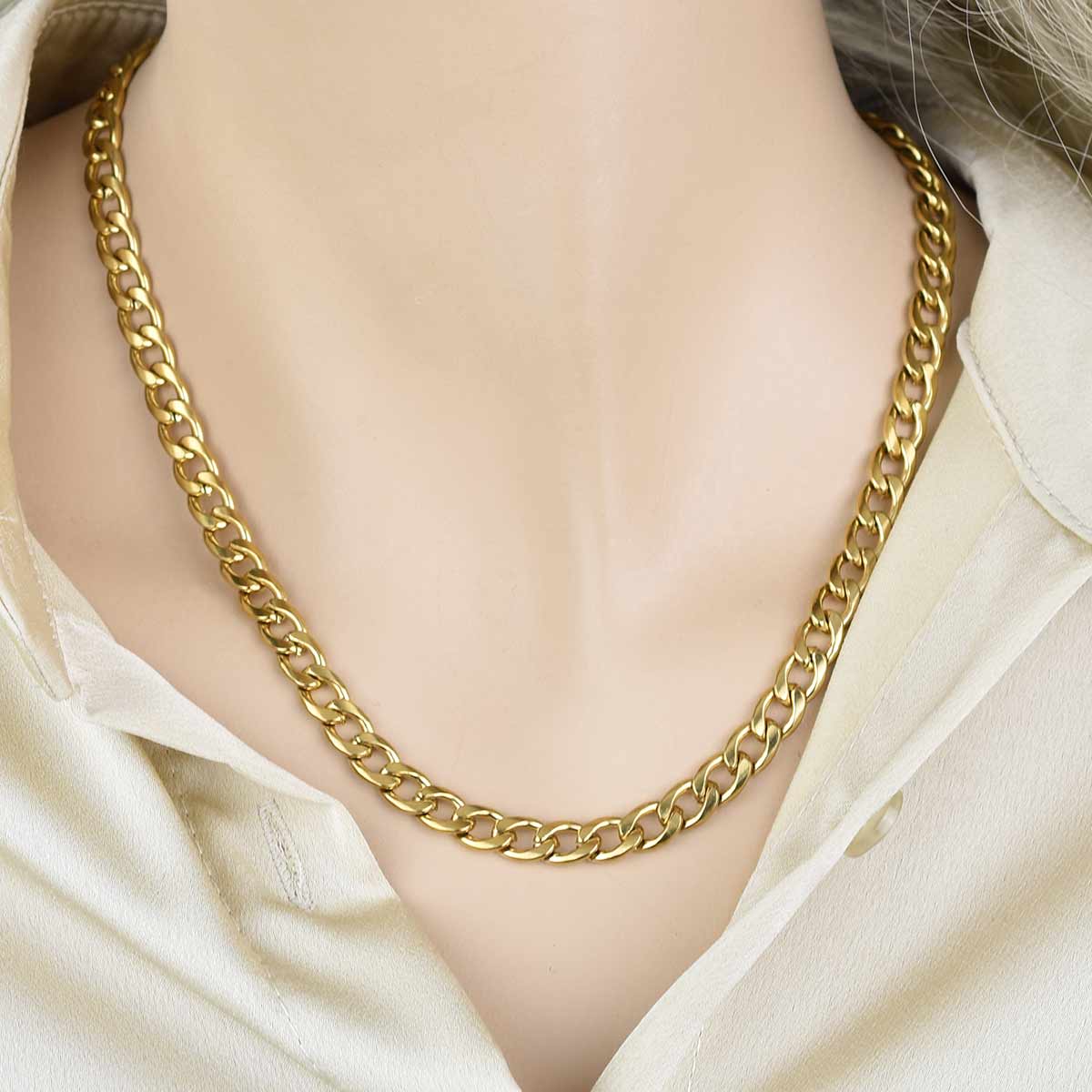 Gurmet Chain Gold ατσάλινη αλυσίδα 7ΜΜ